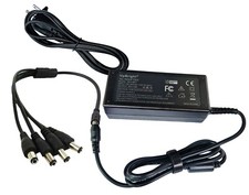 UL DC 12V 3A AC Power Supply Adapter 3000mA 4port Cable For CCTV Security Camera