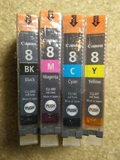 Genuine Canon CLI-8 Ink Cartridges - You Pick - Black, Magenta, Cyan,  Yellow