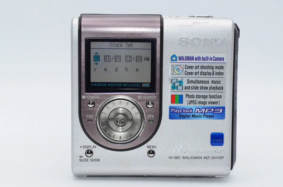 索尼 MZ-DH10P 个人迷你光盘播放器 带 130 万像素摄像头 罕见 仅适用于零件 — 第 3/4 张图片