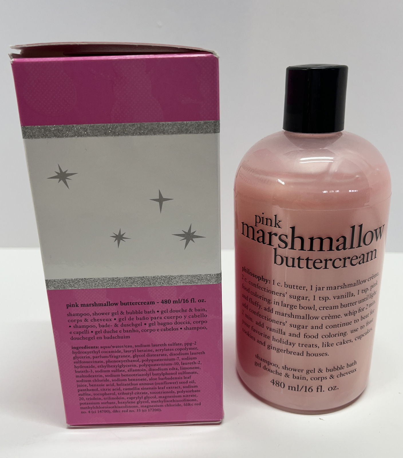 Philosophy PINK MARSHMALLOW BUTTERCREAM Shampoo Shower Gel BubbleBath