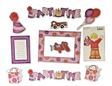 My Mind's Eye Party Time Scrapbook Die Cuts Frames 12 Piece Set