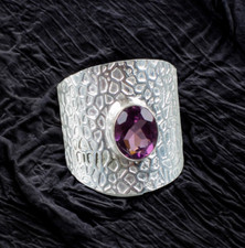 African Amethyst Gemstone 925 Sterling Silver Ring Handmade Jewelry Ring Gift