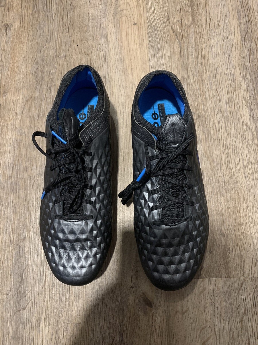 Nike Legend 8 Elite FG Soccer Cleats Black/Blue Men's Size 7/ W