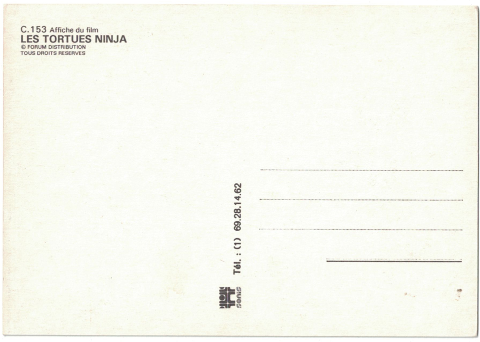 Teenage Mutant Ninja Turtles•Postcard of French Movie Poster 4x6 | eBay