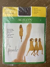 NOS VTG GAYMODE PENNEYS Size B Grey Mist Agilon Seamless Sheer Nylon Stockings