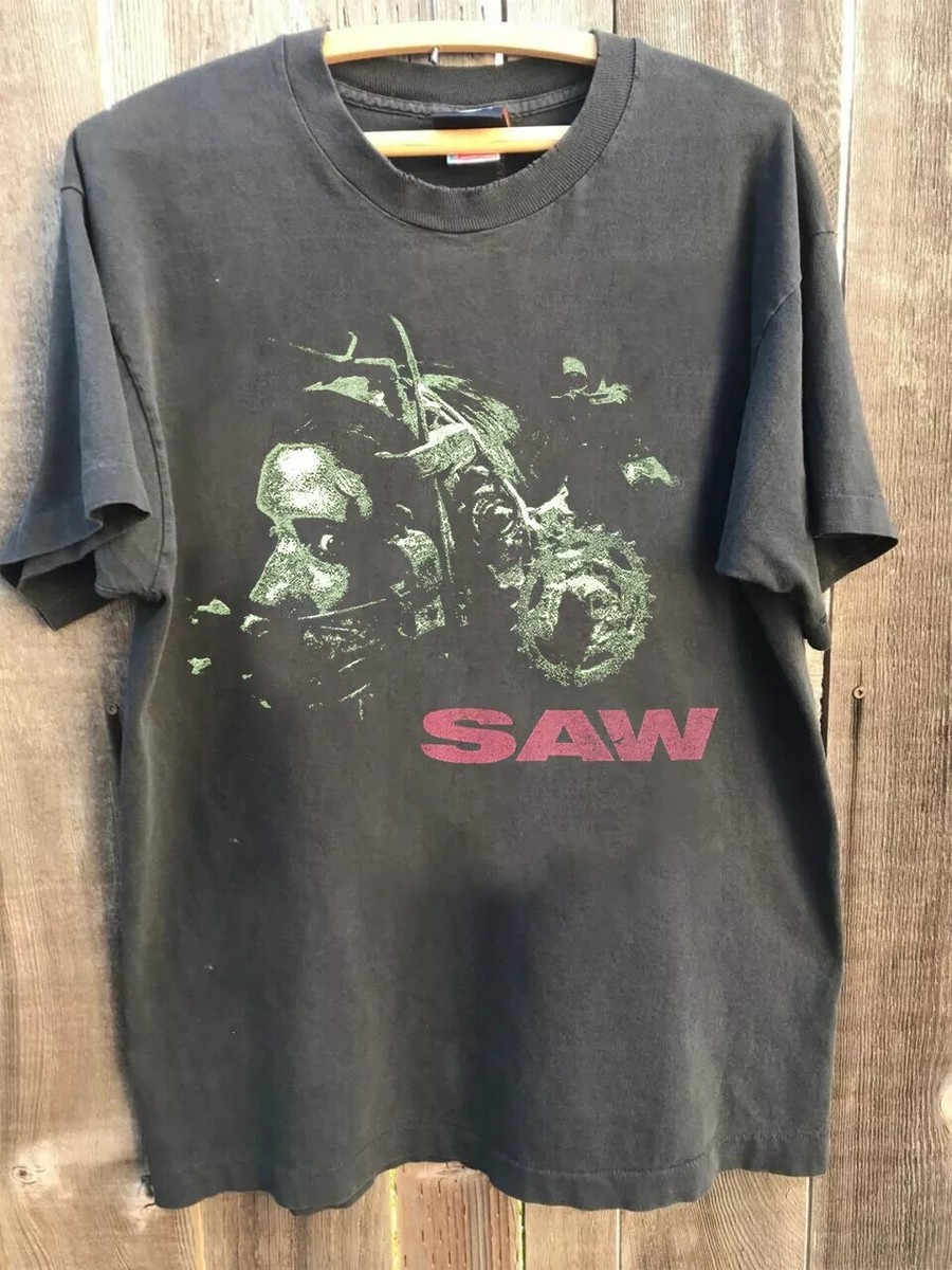 Vintage Saw Jigsaw Movie Shirt, Saw Movie Vintage 90s Charcoal