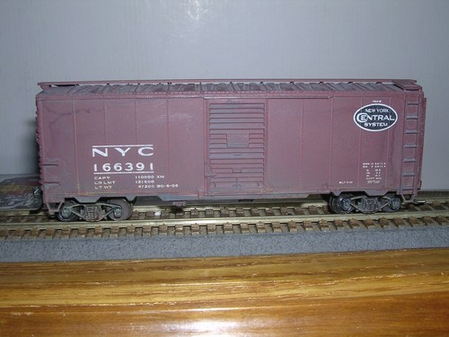 ACCURAIL #????  N.Y.C. Coche de caja de acero AAR 40' #166391 desgastado H.O. 1/87 | Zustand: Used
