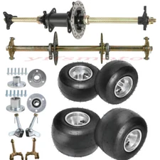 5'' Inch Tire Rim Wheel 28'' 32'' Rear Shaft Axle Kit 3 Stud for 4 Wheeler Trike