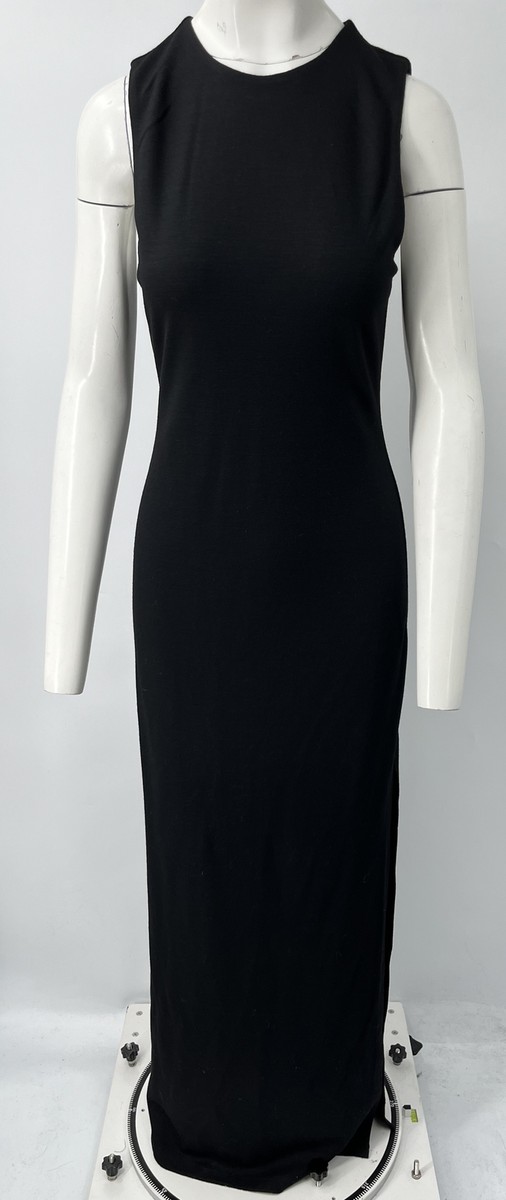 Alice + Olivia Classics Black Sleeveless Stretch Maxi Dress