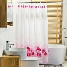Wasserlinie Badezimmer Dusche Vorhänge Durchsichtig Blumenmuster Bad Wasserfest