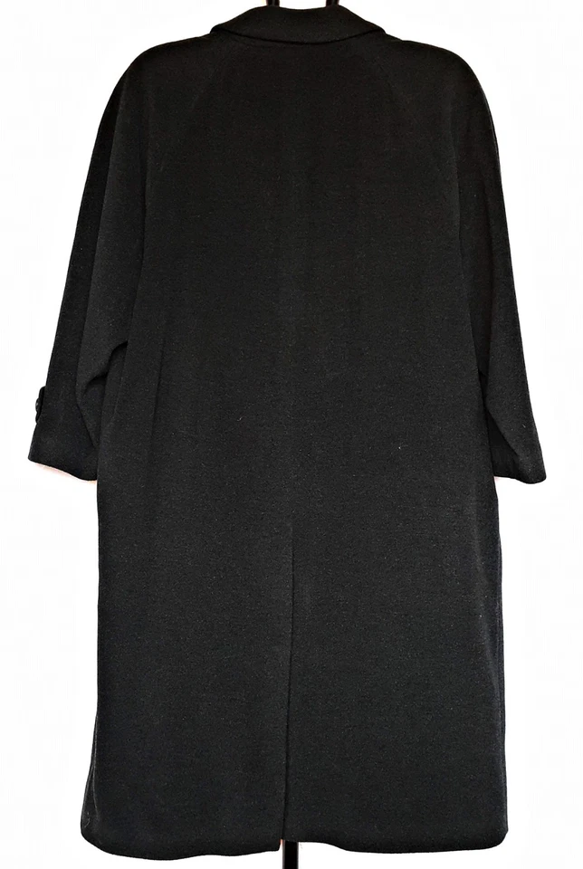 VINTAGE AUTHENTIC PIERRE CARDIN BLACK CASHMERE WOOL MENS JACKET COAT-US42/EU52 - Image 3 of 4