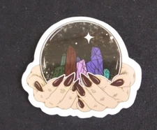 Dark With Crystals Crystal Ball Divination Sticker 1.75" x 1.78" (AY)