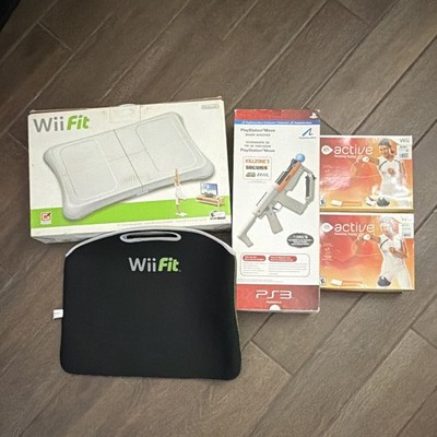 Nintendo Wii Fit Balance Board + Bag, PlayStation Move Sharpshooter & Games