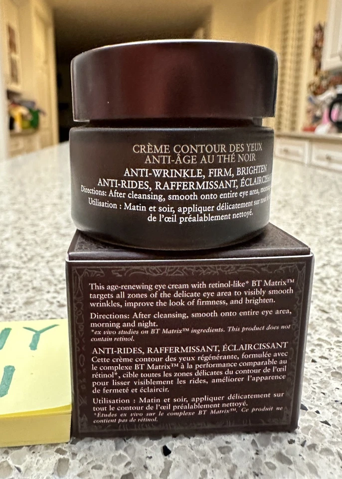 Crema de ojos renovadora de edad avanzada té negro fresco .5 oz/15 ml tamaño completo caja sellada $74 Foto 2 de 4