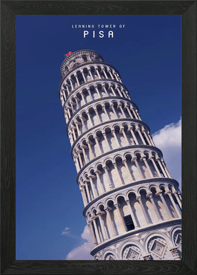 Leaning Tower of Pisa Framed Wall Art Poster Canvas Print Picture