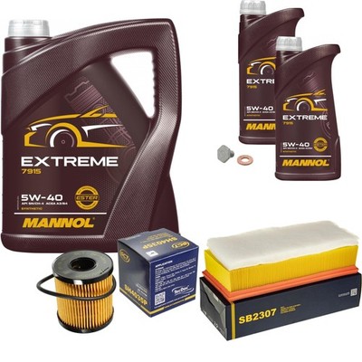 SCT Inspektionspaket 7 L MANNOL Extreme 5W-40 für Fiat Scudo 272 270 2.0 D