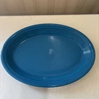 Fiestaware Large Oval Serving Platter Dish Fiesta HLC 13.5" Peacock Blue Retired