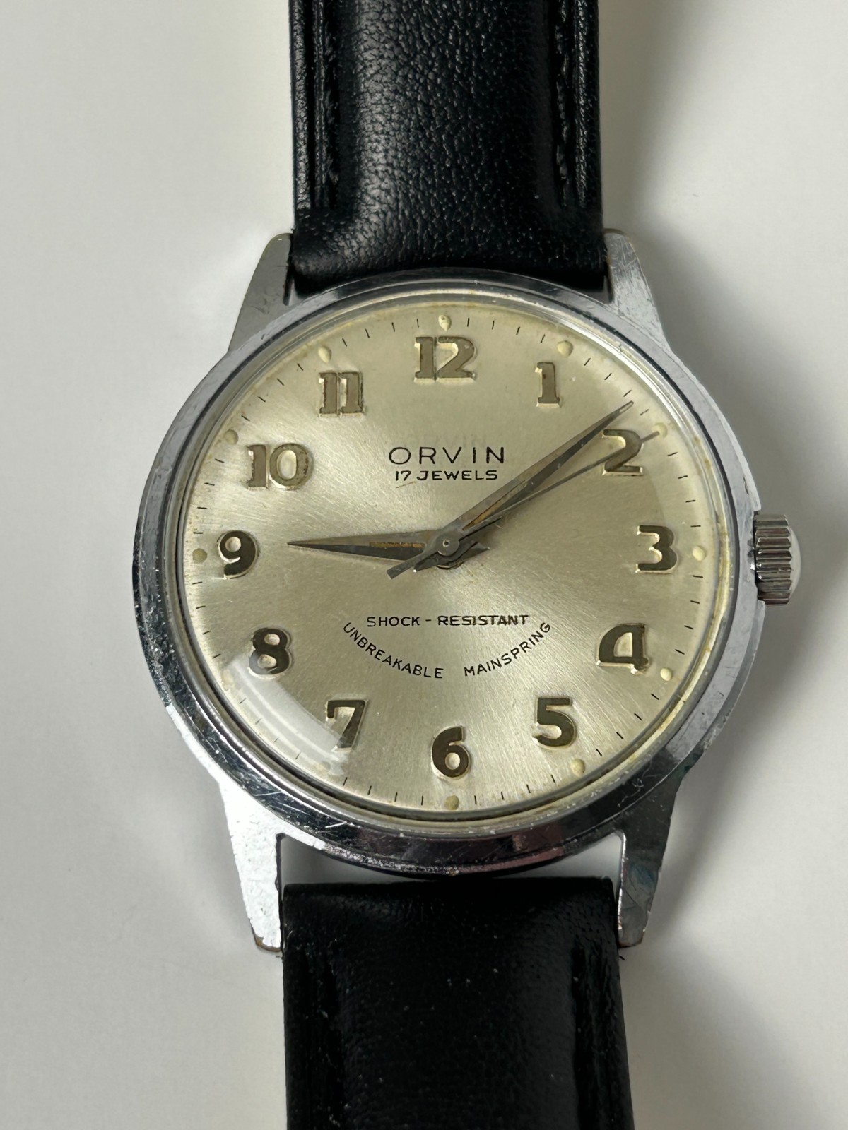 Serviced Vintage Orvin 17 Jewels Mechanical Hand-Winding Men's Dress Watch