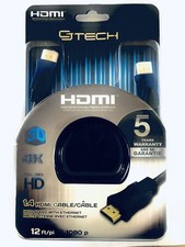 Cj Tech 61851 12 Feet HDMI Cable 4K Round Cable Brand New