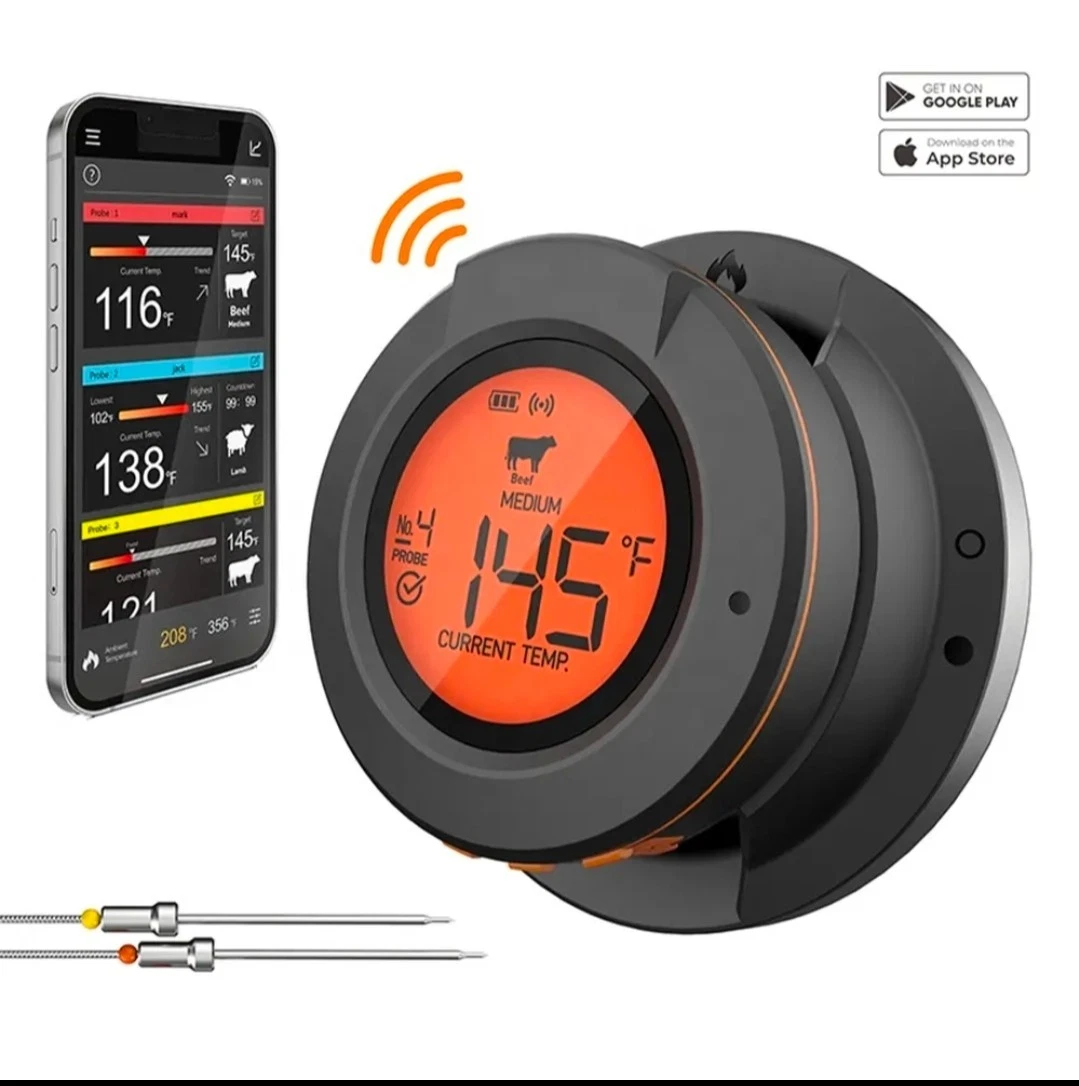 Grillers Thermometer, Wireless Smart Meat Thermometer with App – Bluetooth BBQ
Opens in a new window