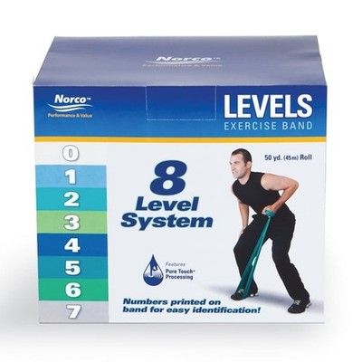 Norco Levels Exercise Band   8 Level System   50 Yard Roll