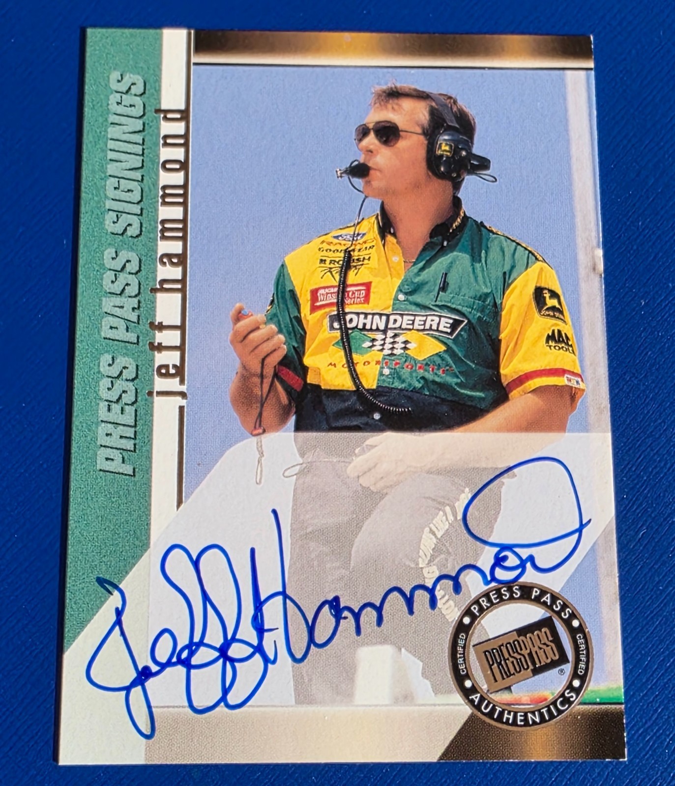 1999 Press Pass Jeff Hammond Autograph