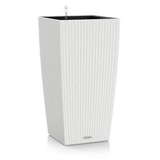 (TG. 40) Vaso in Resina per Piante Lechuza Cubico Cottage 40 Set Completo - Bian