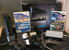 Nintendo Wii Konsole Schwarz OVP Bundle Wii Sports Resort Motion Plus Pokémon