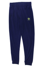 Adidas Boys Elastic Drawstring Waist Straight Leg Sweatpants Navy Blue Size L