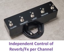 Replacement Marshall TSL Footswitch JCM 2000 TSL Amps w/ Rev/FX Memory per Chan