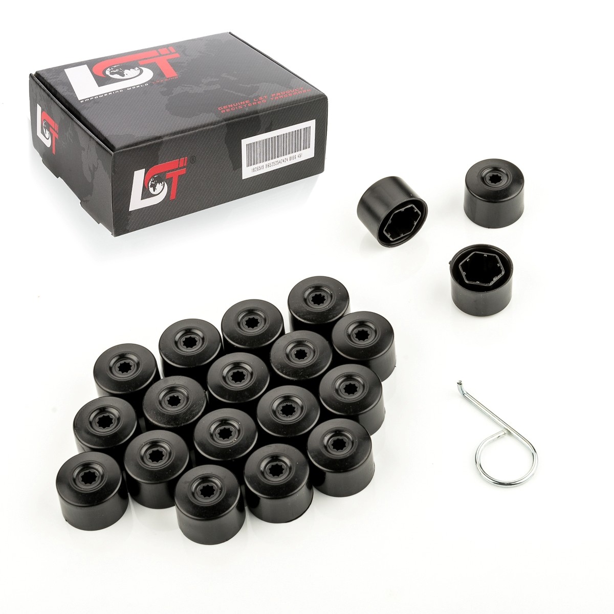 20x Wheel screw caps Shrouds Wheel nuts 0 21/32in schwarz matte for CHEVROLET
