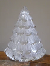 MIKASA Winter Dreams FROSTED GLASS Christmas TREE  Votive Tealight CANDLEHOLDER