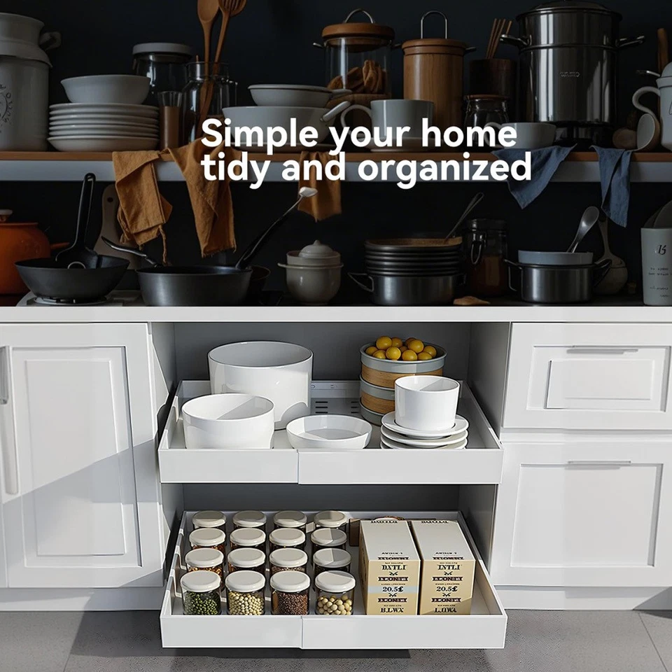 Teleskopschublade Küchenschublade Ausziehbar Korbauszug Schrankauszug Organizer - Bild 4 von 4