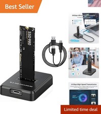 M.2 NVMe SATA to USB Adapter - USB 3.2 Gen 2 10Gbps External SSD Enclosure, Al