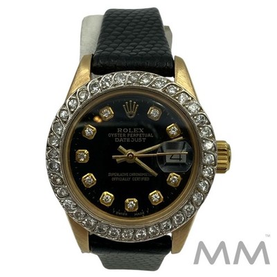 Rolex 6917 Gold DateJust Diamonds 26mm Yellow Gold