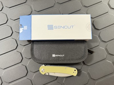 Sencut Scepter Folding Knife 2.97'' 9Cr18MoV Steel Blade Olive Micarta Handle NIB