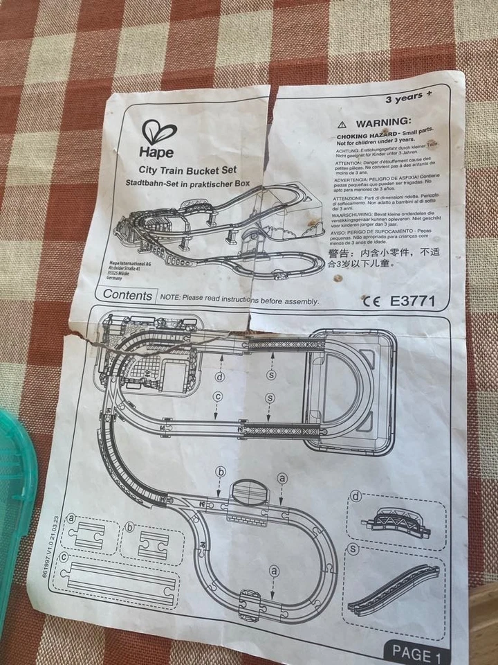 Полный набор интерактивных ведер Hape City Wooden Train - отличное состояние товара - Изображение 3 из 4