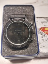 2025 ACCUTIME DC Comics Superman Black Watch With Box Brand New WITH BOX PAPER