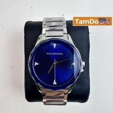 Wittnauer 570 Diamond Accent Men's Watch WN3103 43mm Stainless Steel, Blue Dial