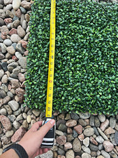 Artificial Green Boxwood Wall Decor Mat Panel 20 x 20 in Plastic