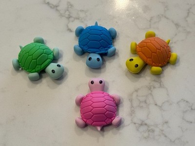 4er Set bunte Schildkröte Schildkröte Radiergummis