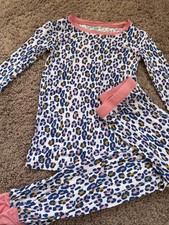 Little Sleepies Bamboo Long Sleeve Pajama Set Size 4T Leopard   