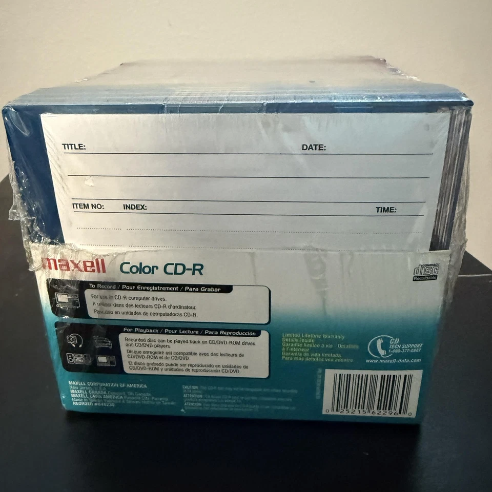 Maxell Color CD-R 30 Pack 700MB 80min 48x Speed Sealed Assorted Jewel Cases - Image 4 of 4