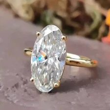 3.90 Ct Certified Lab Created Oval Cut White Diamond 925 Silver Ring Great Shine