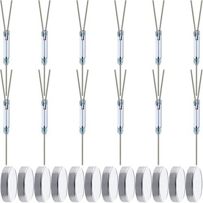 12 Stück A62 3-Pin SPDT Glas Reed Schalter / 2 × 14 mm Schließer Schließen OHNE NC