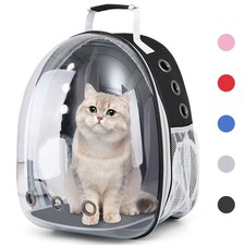 Pet Backpack Carrier with Harness Backpack with Bubble Clear Front for Cats, ...