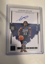 2023-24 Panini Impeccable - Rookie Autographs Leonard Miller #RA-LEO /99 (AU,...
