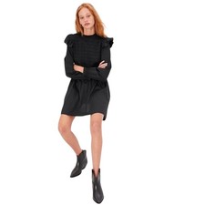 Gap Women’s black smocked long sleeve dress, Size XXL