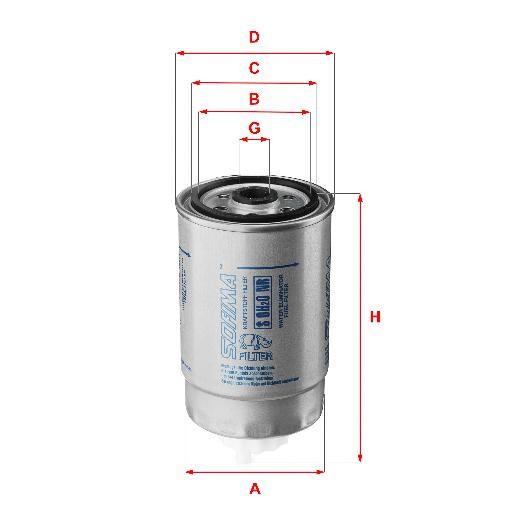 Kraftstofffilter FüR Fiat Palio 173 178 1.9 01 Bis 04 Sofima Original Neu-image