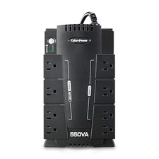 UPS System 550VA/330W Standby Battery Backup Surge Protector 8 Outlets